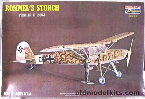 Hasegawa 1/32 Fieseler FI-156 C-1 Storch - Rommel or Mussolini Rescue Plane - (FI156C-1), 1141 plastic model kit